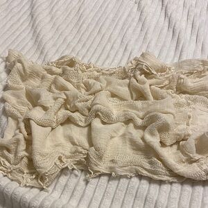 Cream Ruffled Scarf